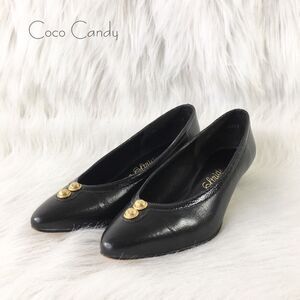 🔃Life Stride Black Leather Pointed Toe Pumps